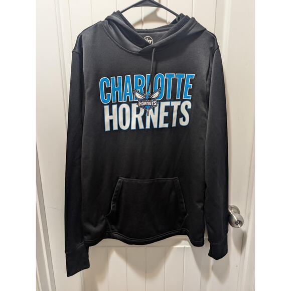 Charlotte Hornets Hoodie Men’s M Black 47 NBA Pullover Sweatshirt Athletic - Picture 1 of 6